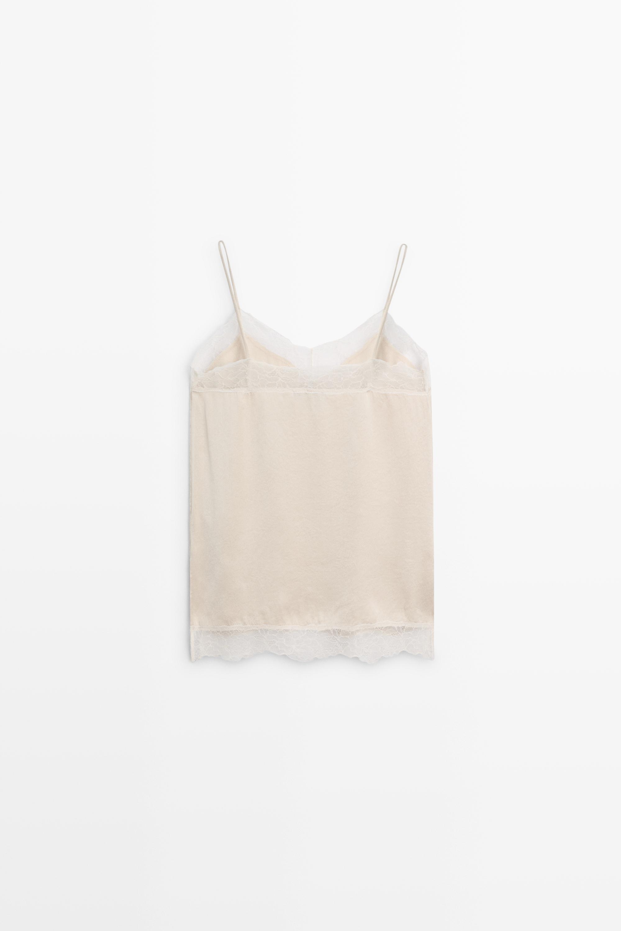 Strappy top with lace detail